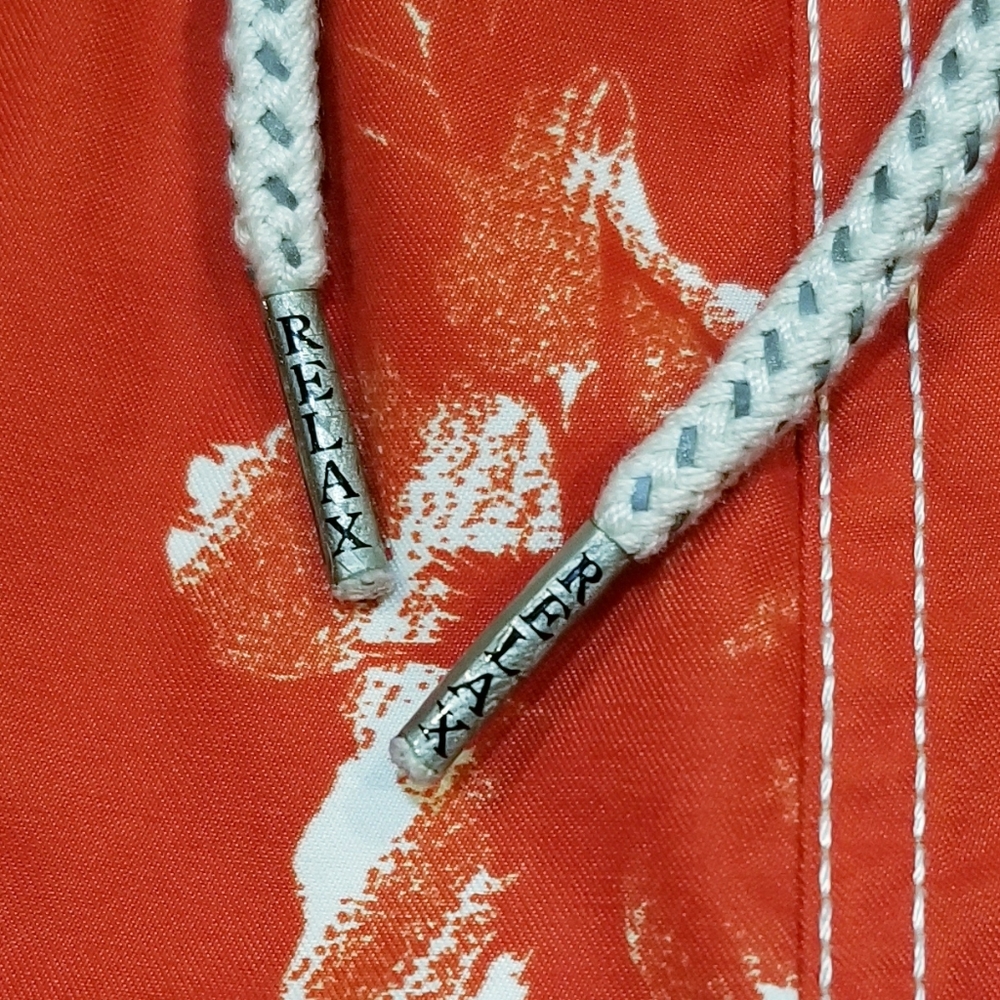 TOMMY BAHAMA RELAX Chili Pepper Red & White Splash Swimsuit Trunks Sz L - Picture 4 of 14